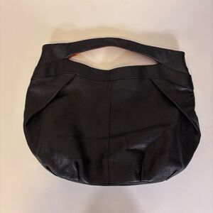 Lupo Black Leather Large Shoulder Purse